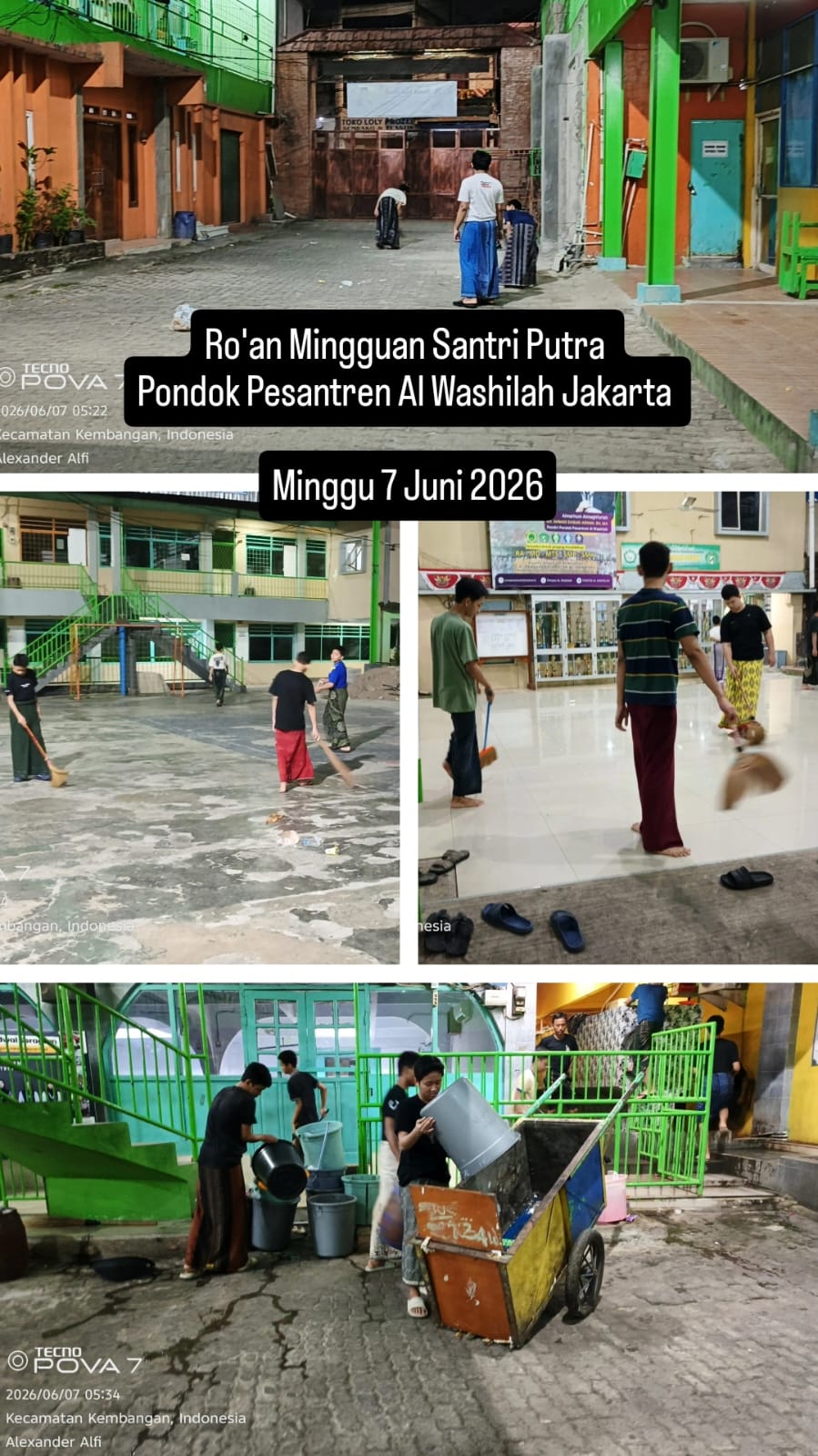 Read more about the article Ro’an Mingguan Santri Putra Pondok Pesantren Al Washilah Jakarta