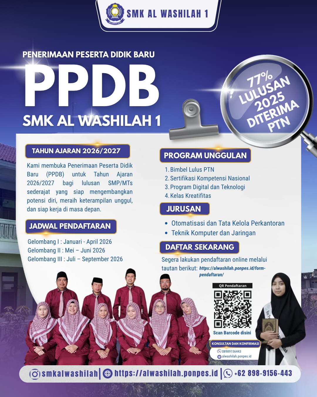 Read more about the article SMK Al Washilah 1 Jakarta Barat Buka PPDB 2026/2027, Targetkan Lulusan Siap Kerja dan Siap Kuliah