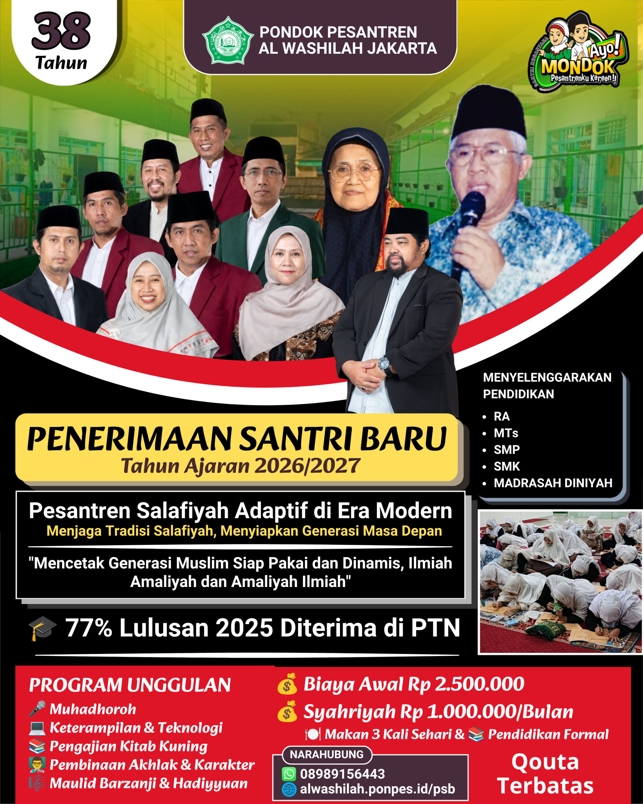 Read more about the article Sedang Mencari Pesantren Terbaik untuk Anak? Al Washilah Jakarta Buka Penerimaan Santri Baru 2026/2027