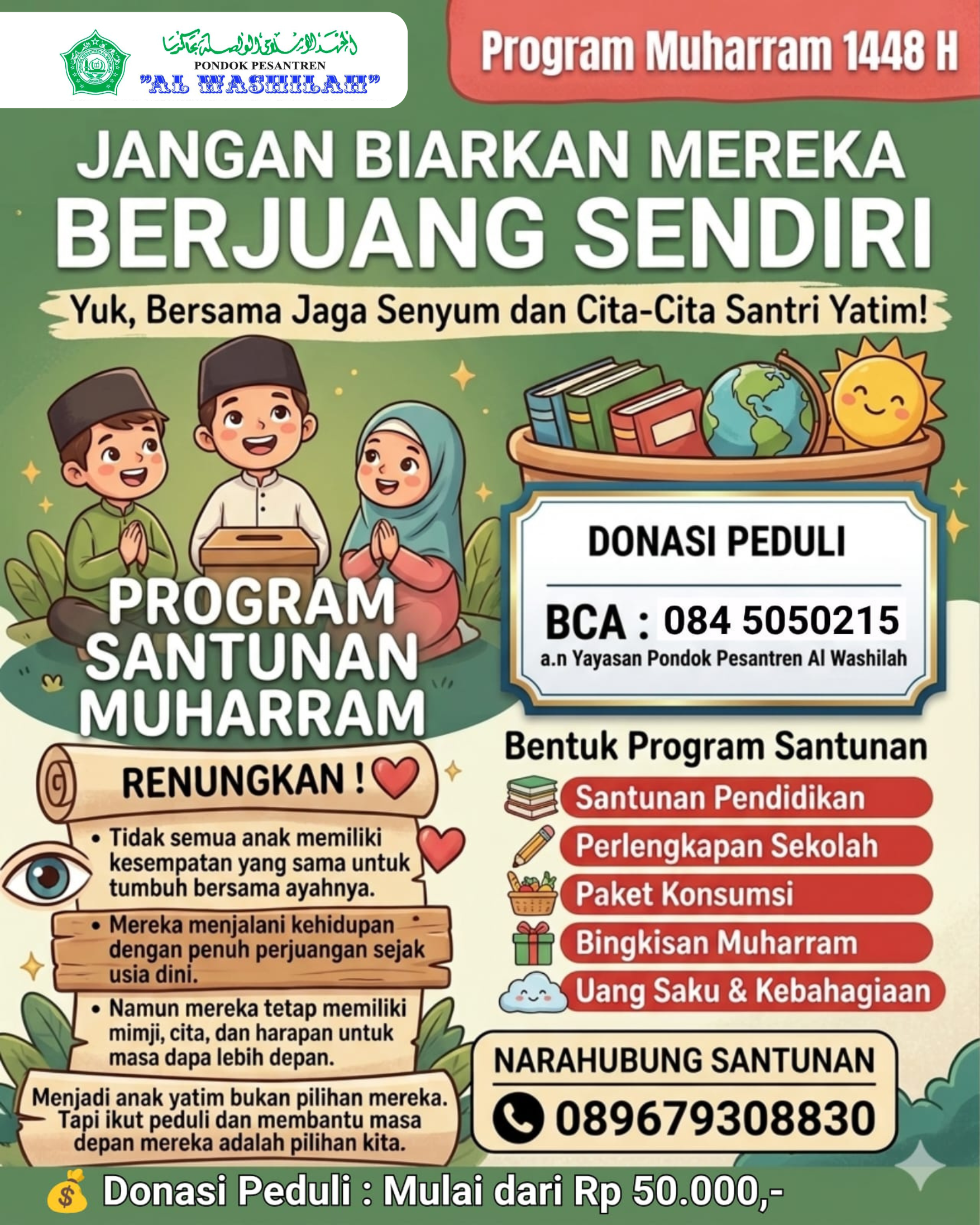 Read more about the article Jangan Biarkan Mereka Berjuang Sendiri, Mari Bersama Bahagiakan Santri Yatim di Muharram 1448 H