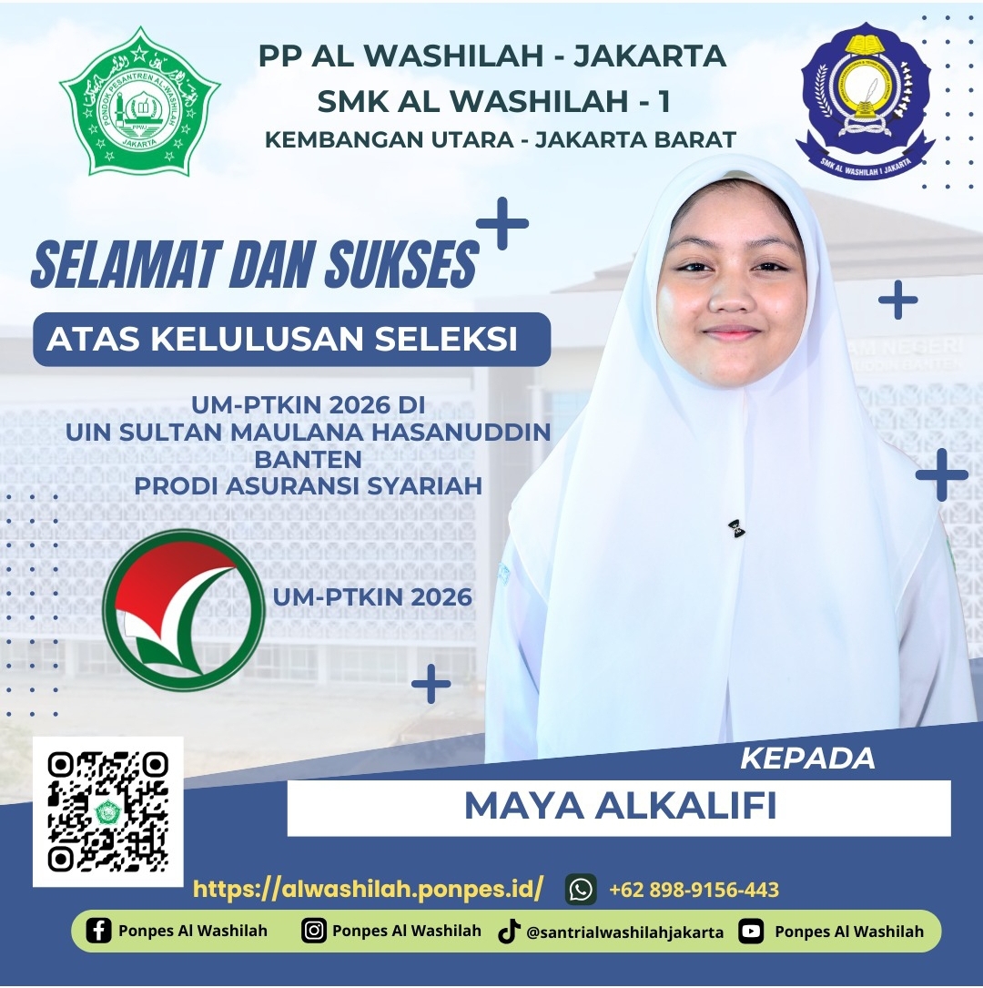 Read more about the article Sarat Prestasi, Santriwati SMK Al Washilah 1 Jakarta Lolos Seleksi UM-PTKIN 2026 di UIN Sultan Maulana Hasanuddin Banten