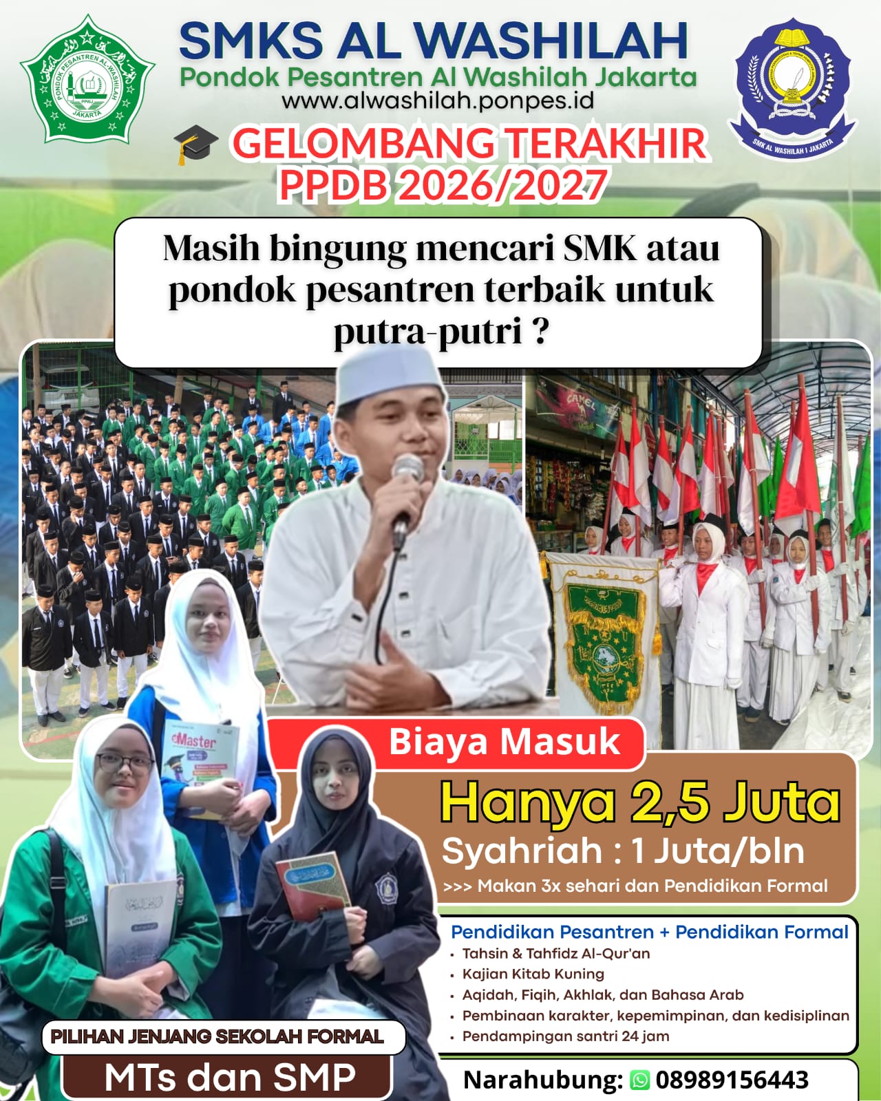 Read more about the article SMK Berbasis Pesantren Jakarta | Gelombang Terakhir PSB 2026/2027